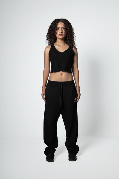 WIND`S BLACK PANTS STRAIGHT