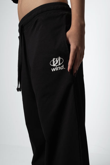 WIND`S BLACK PANTS STRAIGHT