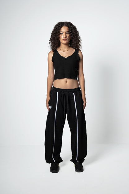 WIND`S BLACK PANTS BALLON-FIT