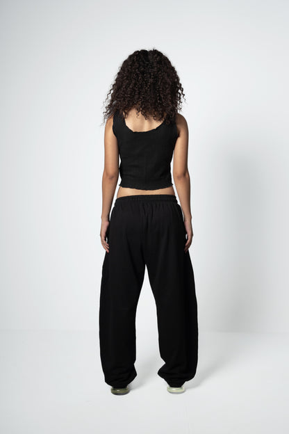 WIND`S BLACK PANTS BALLON-FIT