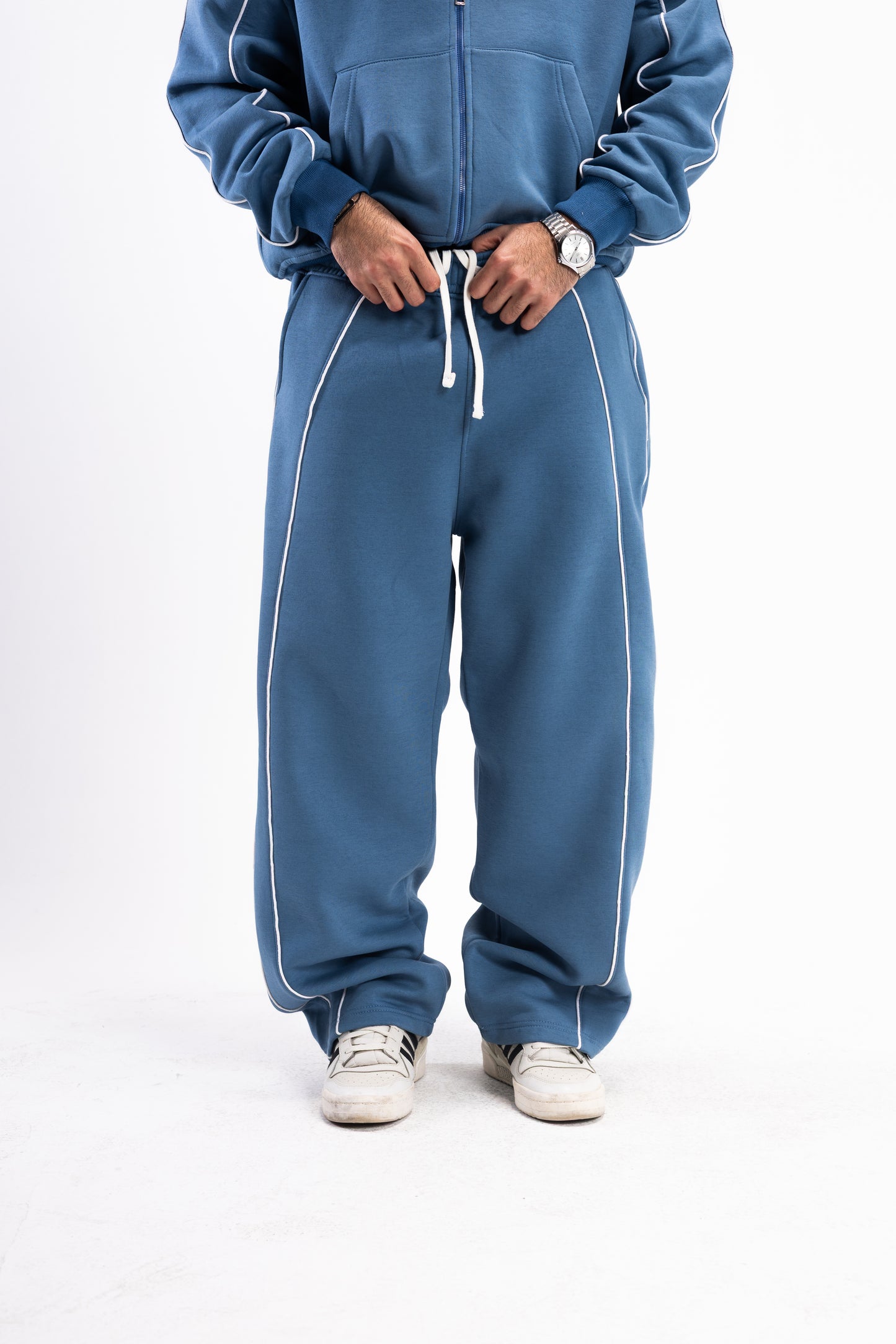 DEEP INDIGO PIPED PANTS