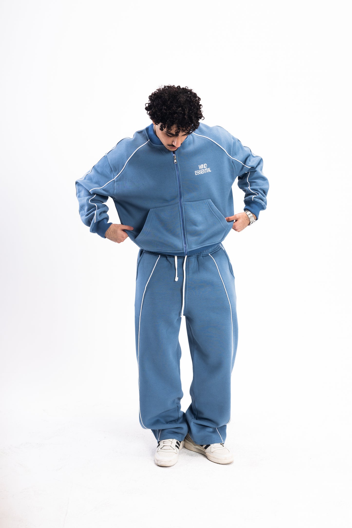 DEEP INDIGO PIPED SUIT