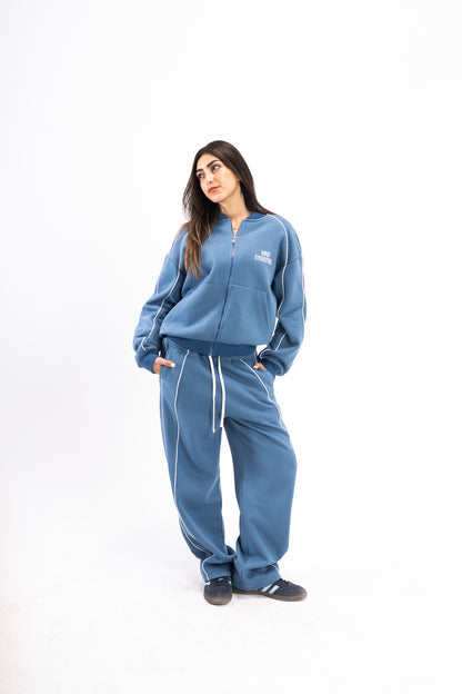 DEEP INDIGO PIPED SUIT