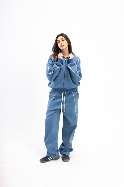 DEEP INDIGO PIPED SUIT