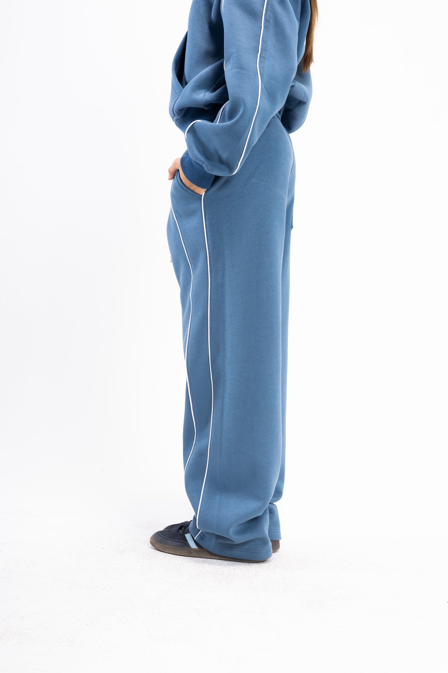DEEP INDIGO PIPED PANTS
