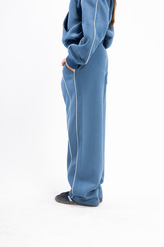 DEEP INDIGO PIPED PANTS
