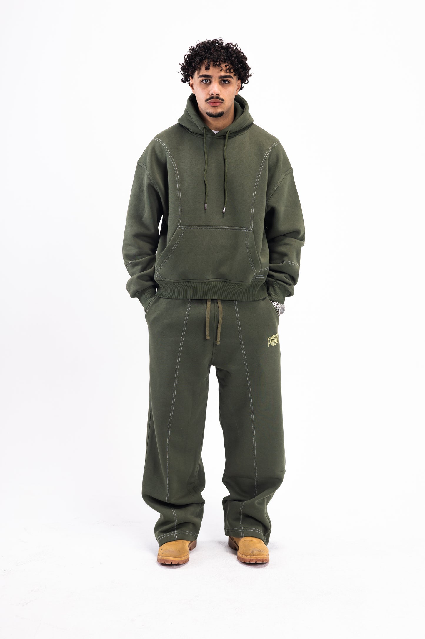 STITCHED DARK OLIVE SUIT