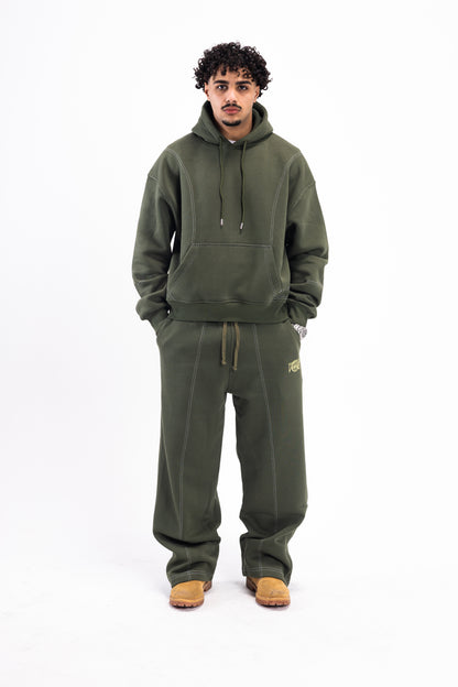 STITCHED DARK OLIVE SUIT