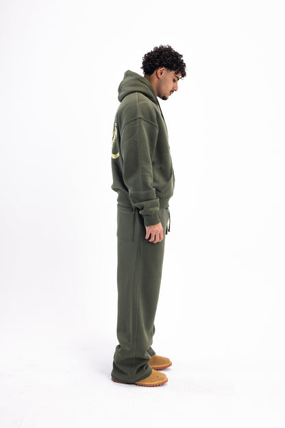 STITCHED DARK OLIVE SUIT