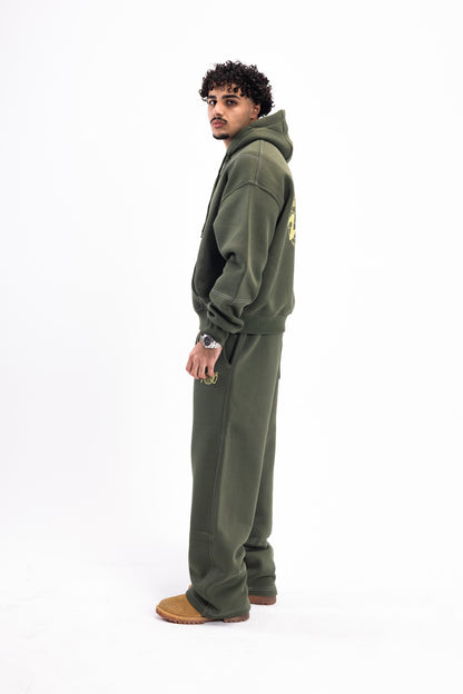 STITCHED DARK OLIVE SUIT