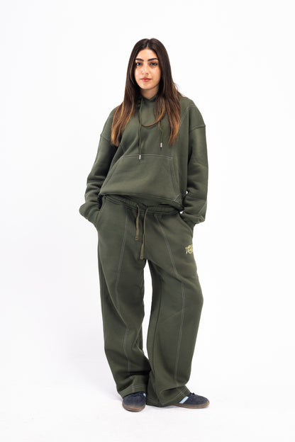 STITCHED DARK OLIVE SUIT