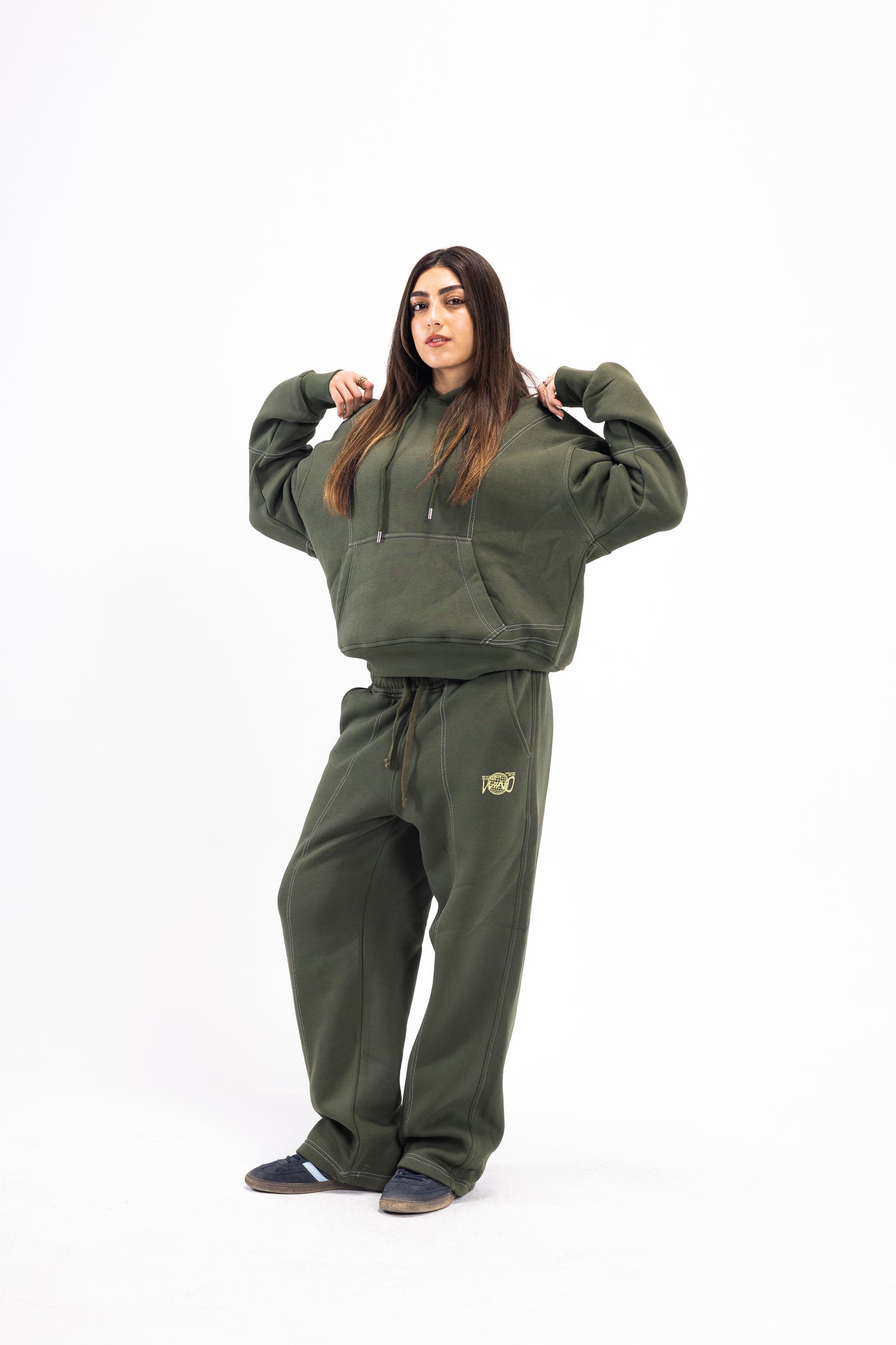 STITCHED DARK OLIVE SUIT