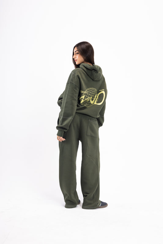 STITCHED DARK OLIVE SUIT
