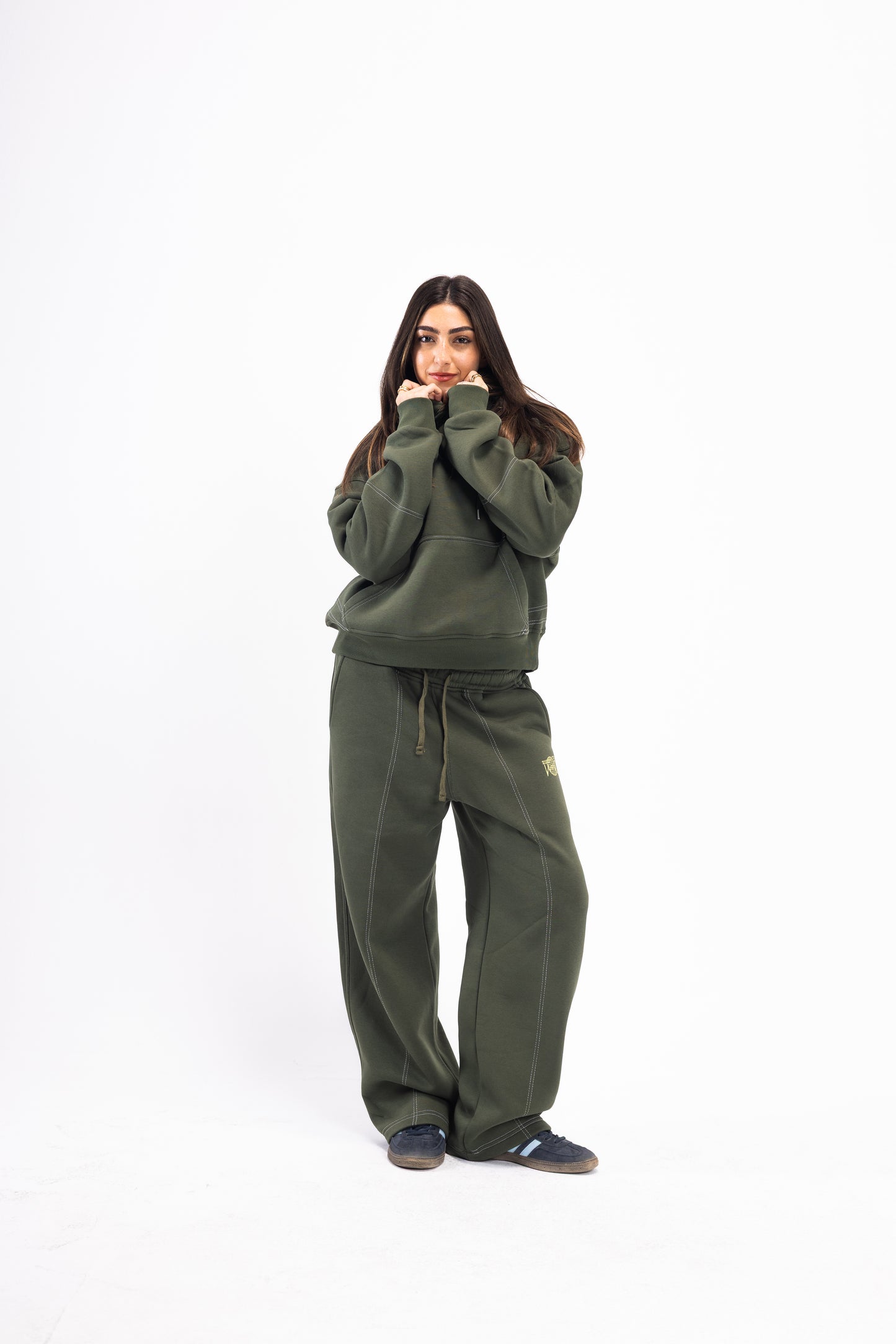 STITCHED DARK OLIVE SUIT