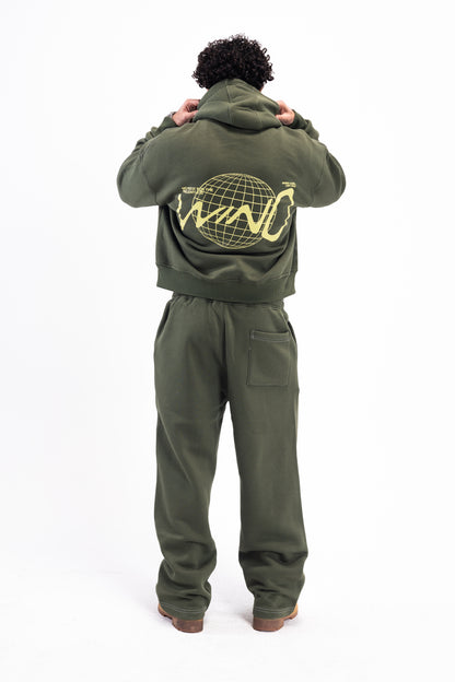 STITCHED DARK OLIVE SUIT