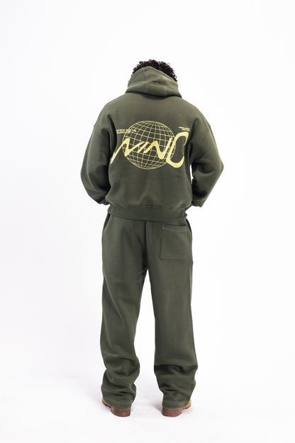 STITCHED DARK OLIVE SUIT