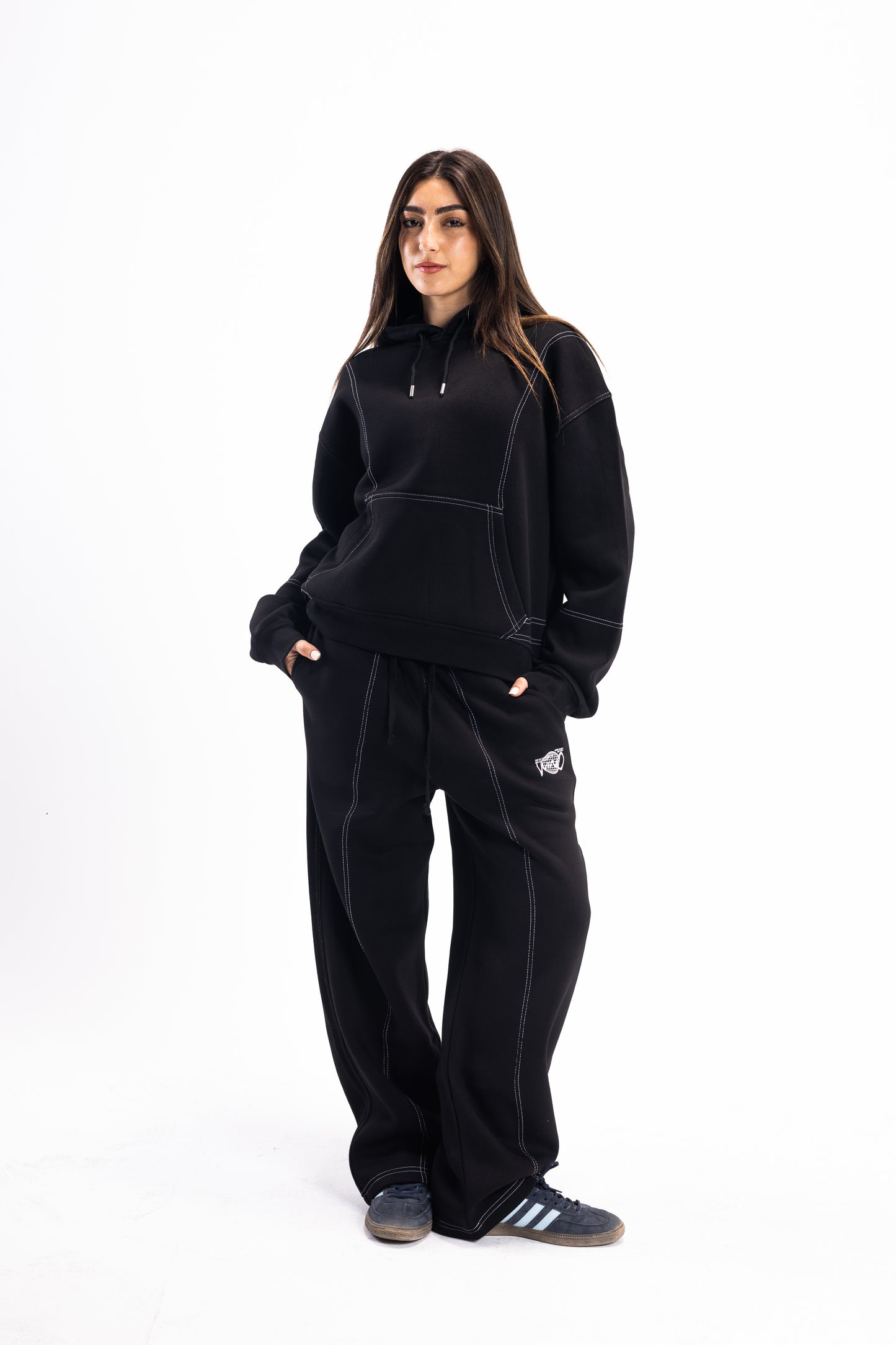 STITCHED JET BLACK SUIT