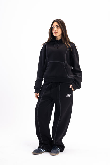STITCHED JET BLACK SUIT