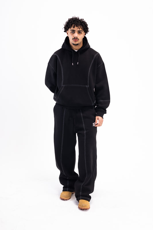 STITCHED JET BLACK SUIT