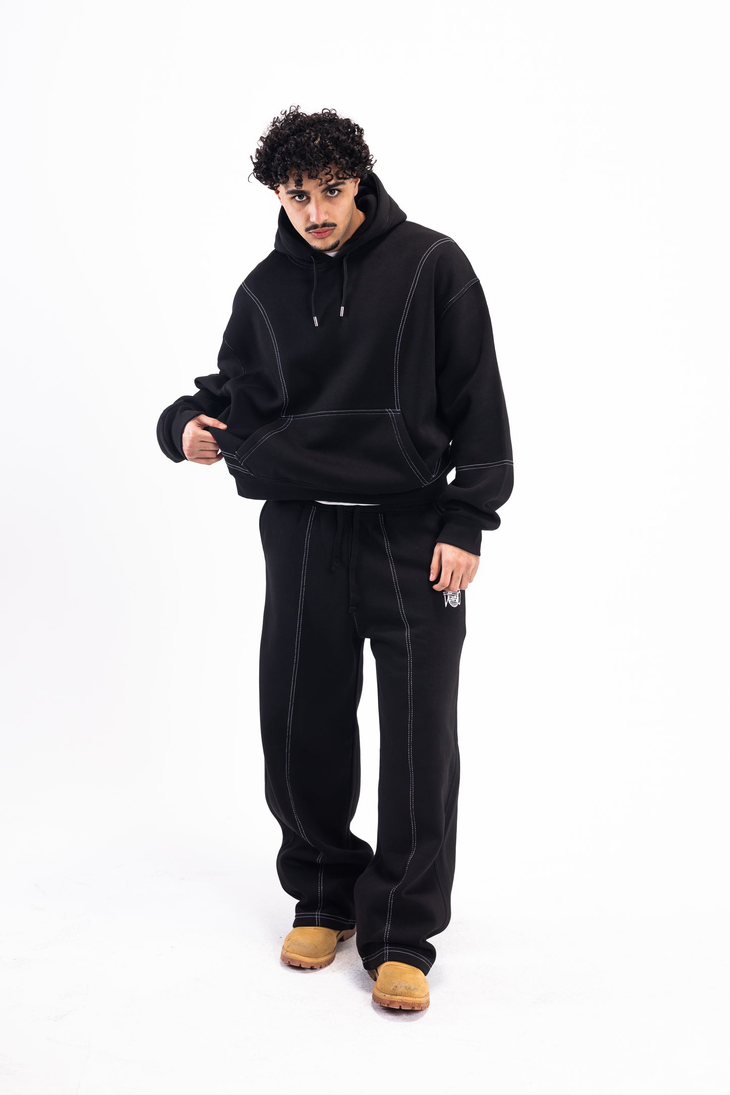 STITCHED JET BLACK SUIT