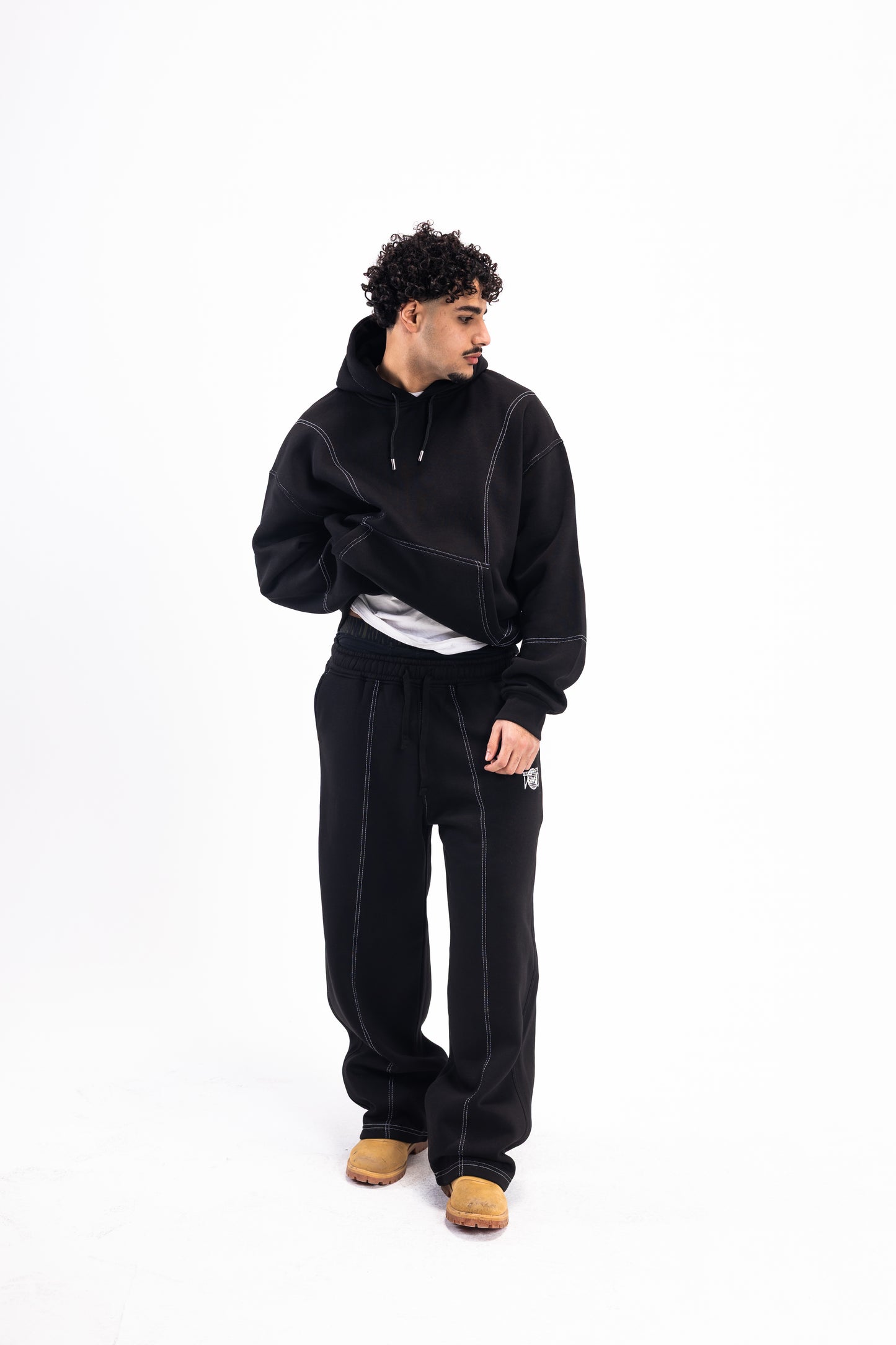 STITCHED JET BLACK SUIT