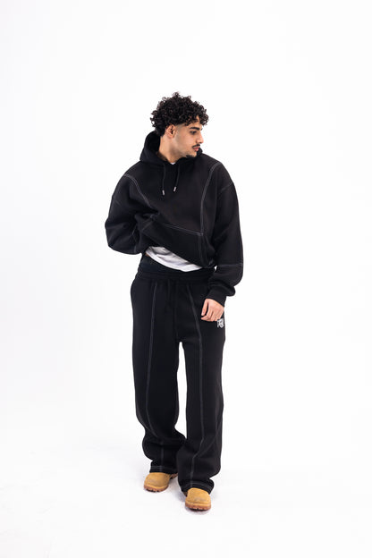 STITCHED JET BLACK SUIT