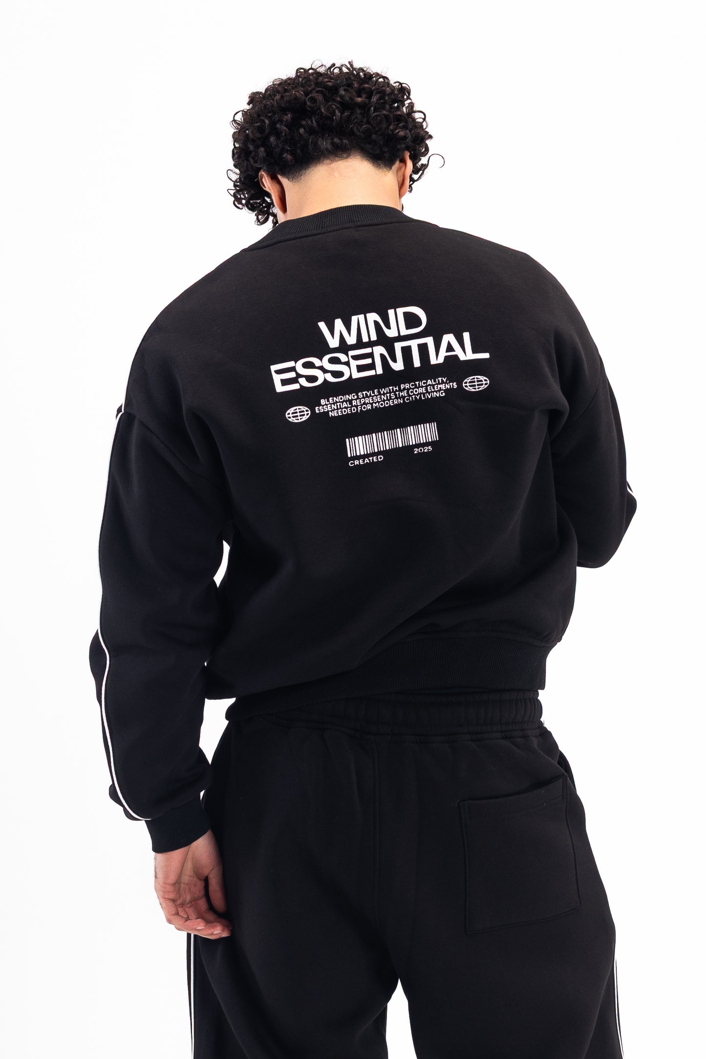 JET BLACK PIPED JACKET