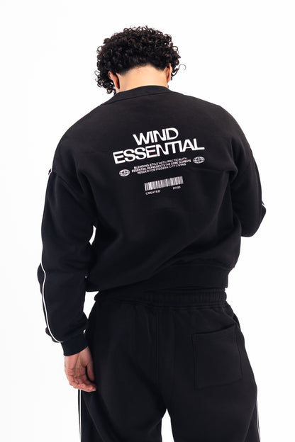 JET BLACK PIPED JACKET